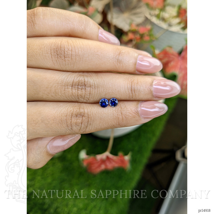 0.87 Ct.Tw. Blue Sapphire Pair from Ceylon (Sri Lanka)