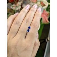 0.87&nbsp;Ct.Tw.Total Carat Weight Blue Sapphire Pair from Ceylon (Sri Lanka) Life Style