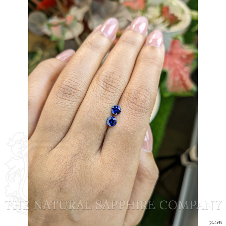 0.87 Ct.Tw. Blue Sapphire Pair from Ceylon (Sri Lanka)