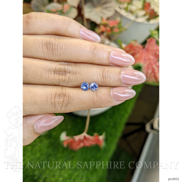 1.22 Ct.Tw. Blue Sapphire Pair from Ceylon (Sri Lanka)