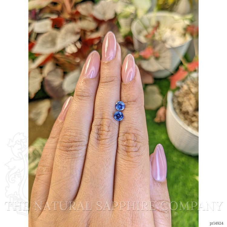 1.20 Ct.Tw. Blue Sapphire Pair from Ceylon (Sri Lanka)