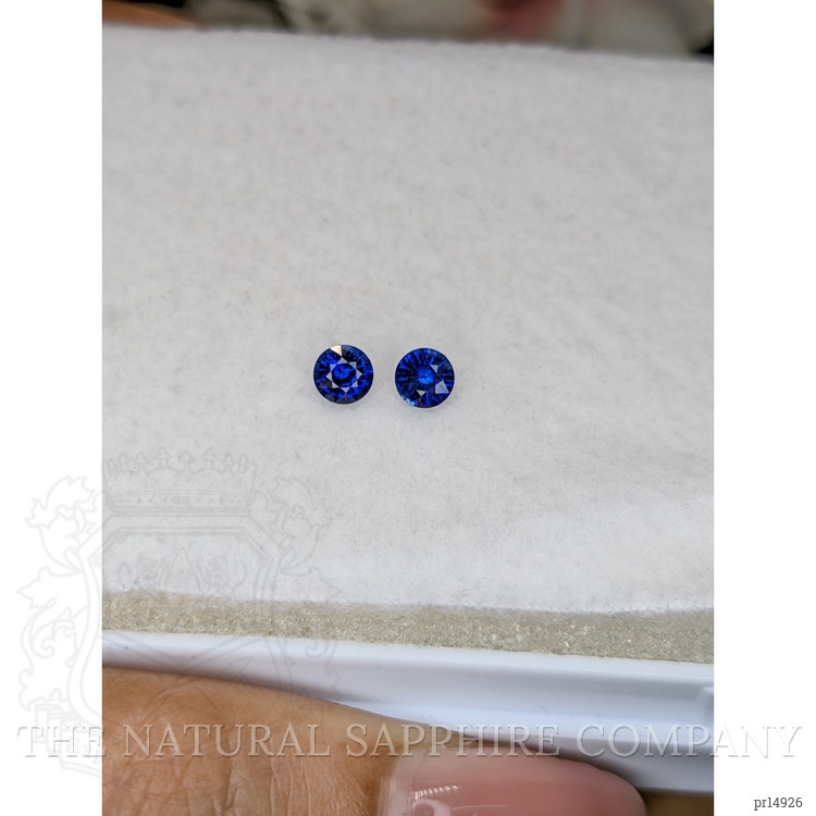 0.61 Ct.Tw. Blue Sapphire Pair from Ceylon (Sri Lanka)