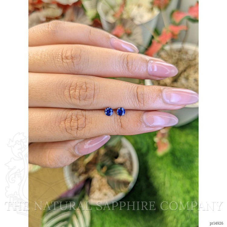 0.61 Ct.Tw. Blue Sapphire Pair from Ceylon (Sri Lanka)
