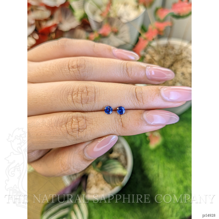 0.63 Ct.Tw. Blue Sapphire Pair from Ceylon (Sri Lanka)