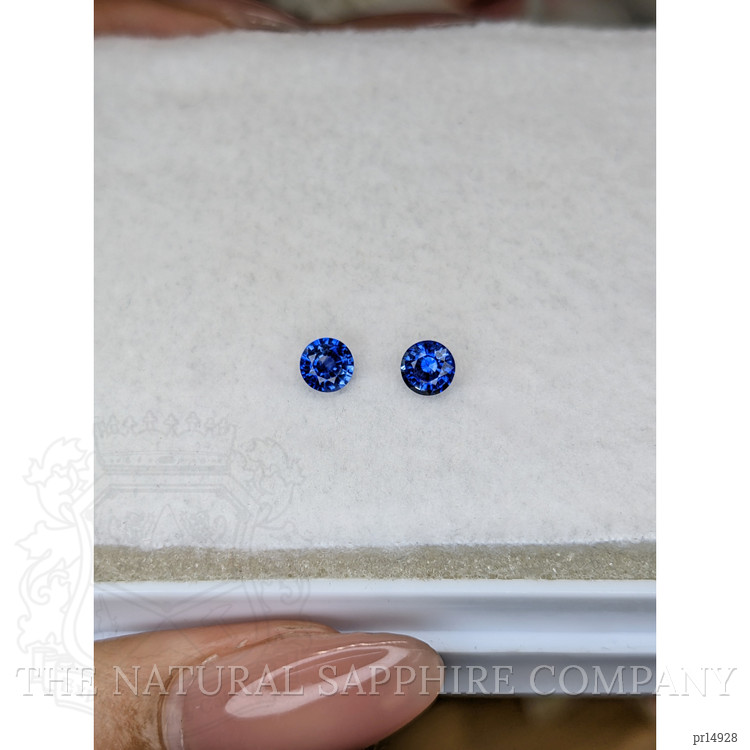 0.63 Ct.Tw. Blue Sapphire Pair from Ceylon (Sri Lanka)