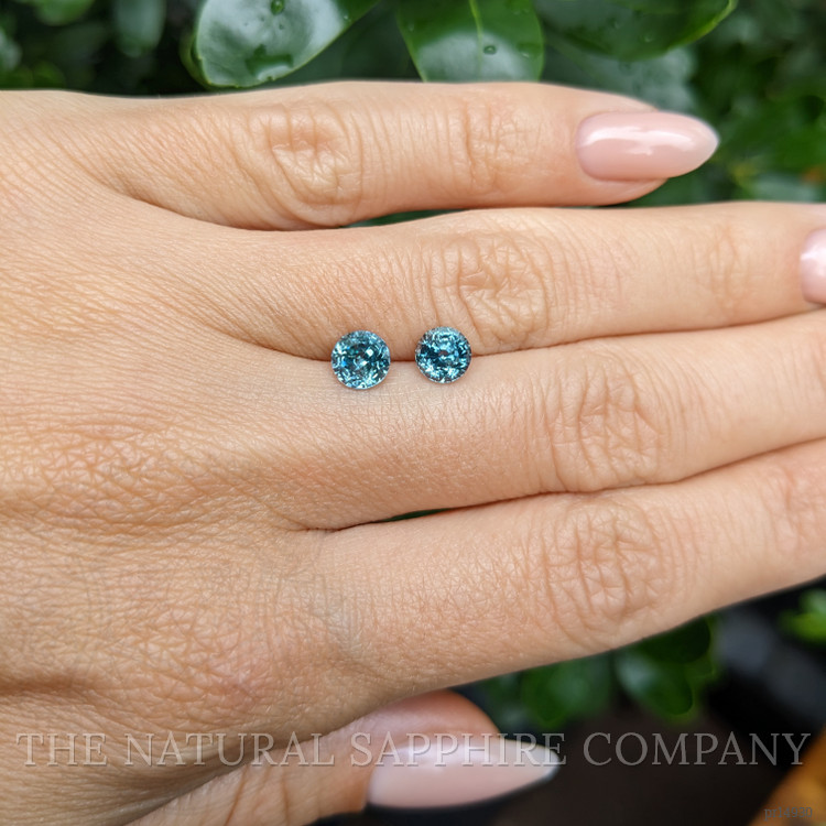 1.95 Ct.Tw. Bluish Green Sapphire Pair from Montana
