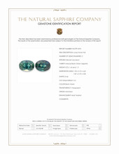 3.34 Ct.Tw.Total Carat Weight Bluish Green Sapphire Pair from Montana Scan Report