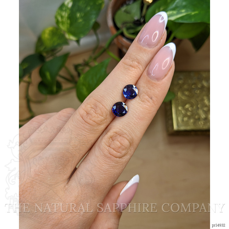 3.70 Ct.Tw. Blue Sapphire Pair from Madagascar
