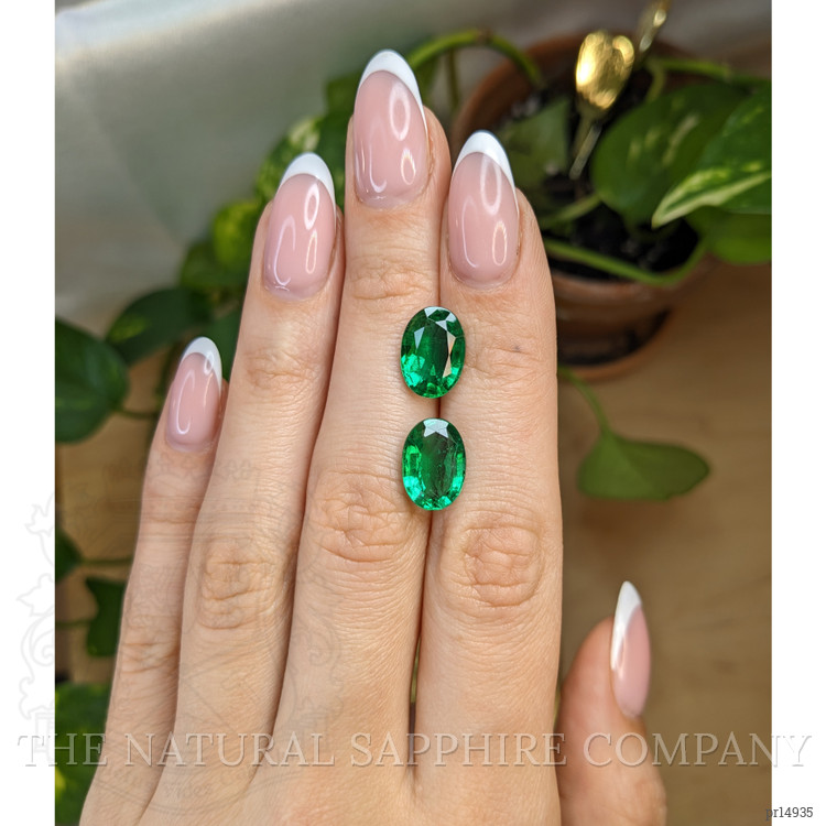 7.01 Ct.Tw. Emerald Pair from Zambia