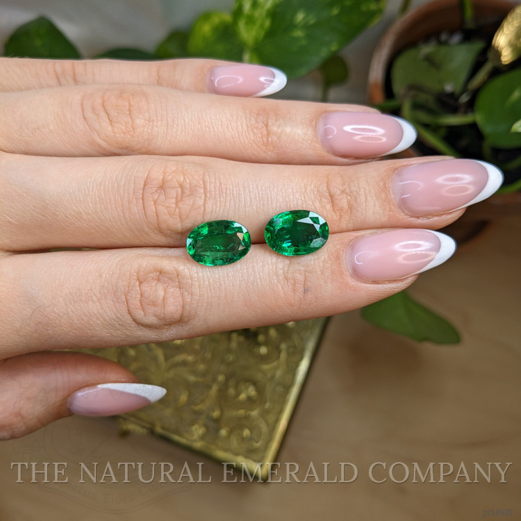 7.01 Ct.Tw. Emerald Pair from Zambia