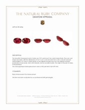 5.05&nbsp;Ct.Tw.Total Carat Weight Ruby Pair from Mozambique Appraisal