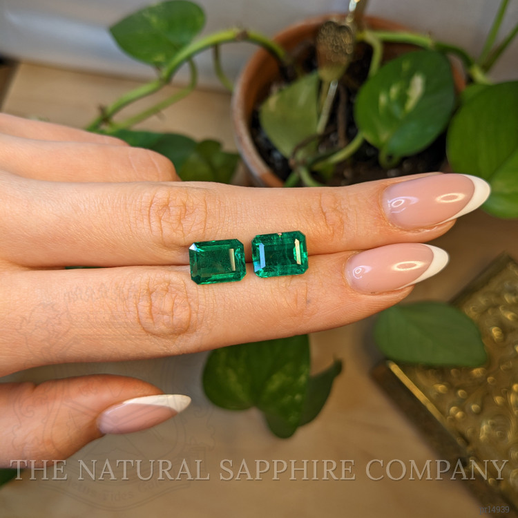 8.38 Ct.Tw. Emerald Pair from Zambia