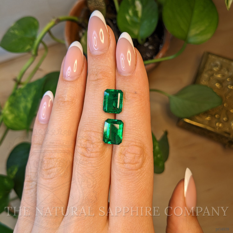 8.38 Ct.Tw. Emerald Pair from Zambia