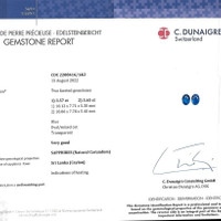 7.22&nbsp;Ct.Tw.Total Carat Weight Blue Sapphire Pair from Ceylon (Sri Lanka) Scan Report