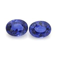 7.22 Ct.Tw.Total Carat Weight Blue Sapphire Pair from Ceylon (Sri Lanka) Video