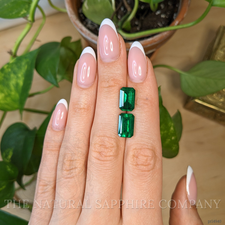 7.28 Ct.Tw. Emerald Pair from Zambia