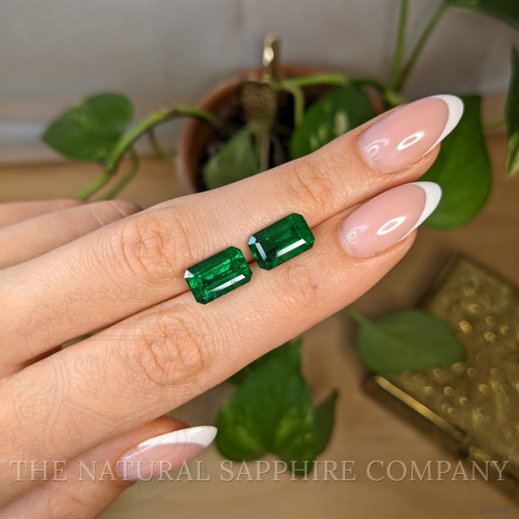 7.28 Ct.Tw. Emerald Pair from Zambia