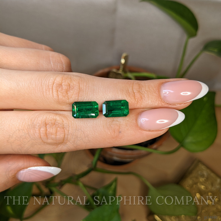 7.28 Ct.Tw. Emerald Pair from Zambia
