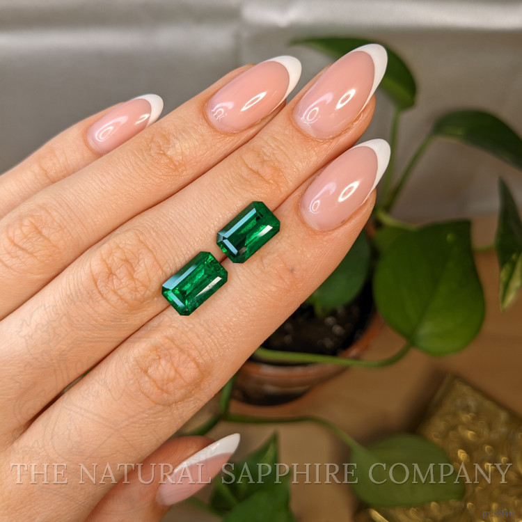 7.28 Ct.Tw. Emerald Pair from Zambia