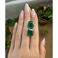 22.22 Ct.Tw.Total Carat Weight Emerald Pair from Zambia Life Style