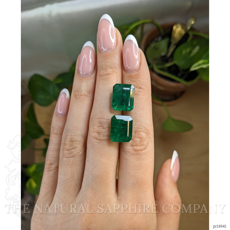 22.22 Ct.Tw. Emerald Pair from Zambia