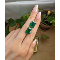 22.22 Ct.Tw.Total Carat Weight Emerald Pair from Zambia Life Style