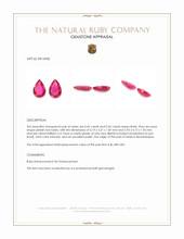 0.84&nbsp;Ct.Tw.Total Carat Weight Pinkish Red Ruby Pair from Mozambique Appraisal