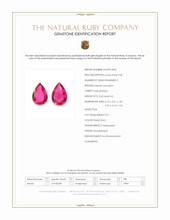 0.84 Ct.Tw.Total Carat Weight Pinkish Red Ruby Pair from Mozambique Scan Report