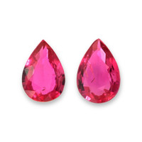 0.84 Ct.Tw.Total Carat Weight Pinkish Red Ruby Pair from Mozambique Video