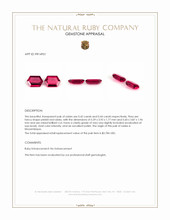 0.86&nbsp;Ct.Tw.Total Carat Weight Pinkish Red Ruby Pair from Mozambique Appraisal