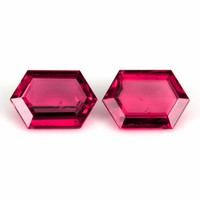 0.86 Ct.Tw.Total Carat Weight Pinkish Red Ruby Pair from Mozambique Video