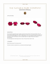 1.10&nbsp;Ct.Tw.Total Carat Weight Pinkish Red Ruby Pair from Mozambique Appraisal