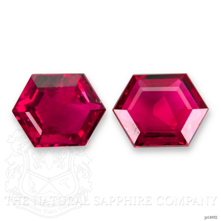 1.10 Ct.Tw. Pinkish Red Ruby Pair from Mozambique