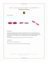 0.96&nbsp;Ct.Tw.Total Carat Weight Pinkish Red Ruby Pair from Mozambique Appraisal