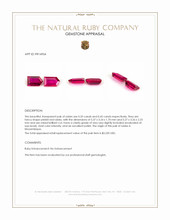 0.80&nbsp;Ct.Tw.Total Carat Weight Pinkish Red Ruby Pair from Mozambique Appraisal