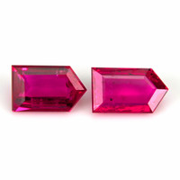 0.80&nbsp;Ct.Tw.Total Carat Weight Pinkish Red Ruby Pair from Mozambique Video