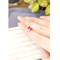 0.80&nbsp;Ct.Tw.Total Carat Weight Pinkish Red Ruby Pair from Mozambique Life Style