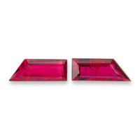 0.69 Ct.Tw.Total Carat Weight Pinkish Red Ruby Pair from Mozambique Video