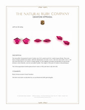 0.76&nbsp;Ct.Tw.Total Carat Weight Pinkish Red Ruby Pair from Mozambique Appraisal