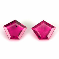 0.76 Ct.Tw.Total Carat Weight Pinkish Red Ruby Pair from Mozambique Video