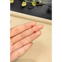 0.76 Ct.Tw.Total Carat Weight Pinkish Red Ruby Pair from Mozambique Life Style