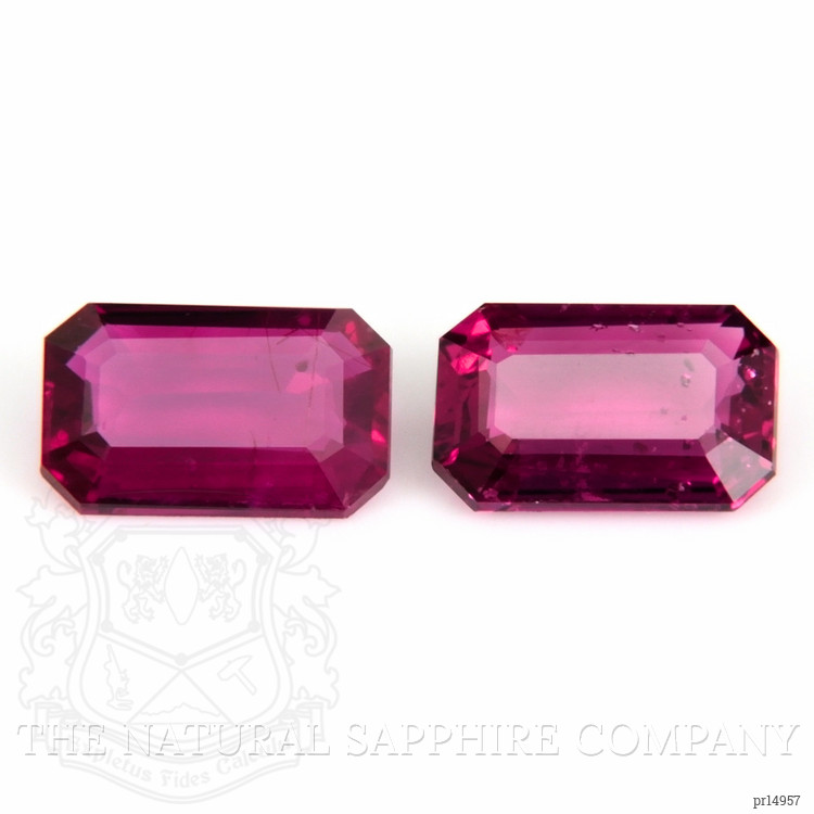 1.03 Ct.Tw. Purplish Red Ruby Pair from Mozambique