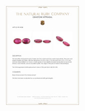 1.22&nbsp;Ct.Tw.Total Carat Weight Purplish Red Ruby Pair from Mozambique Appraisal