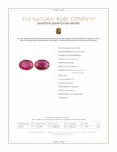 1.22&nbsp;Ct.Tw.Total Carat Weight Purplish Red Ruby Pair from Mozambique Scan Report