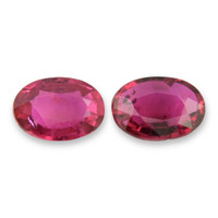 1.22&nbsp;Ct.Tw.Total Carat Weight Purplish Red Ruby Pair from Mozambique Video