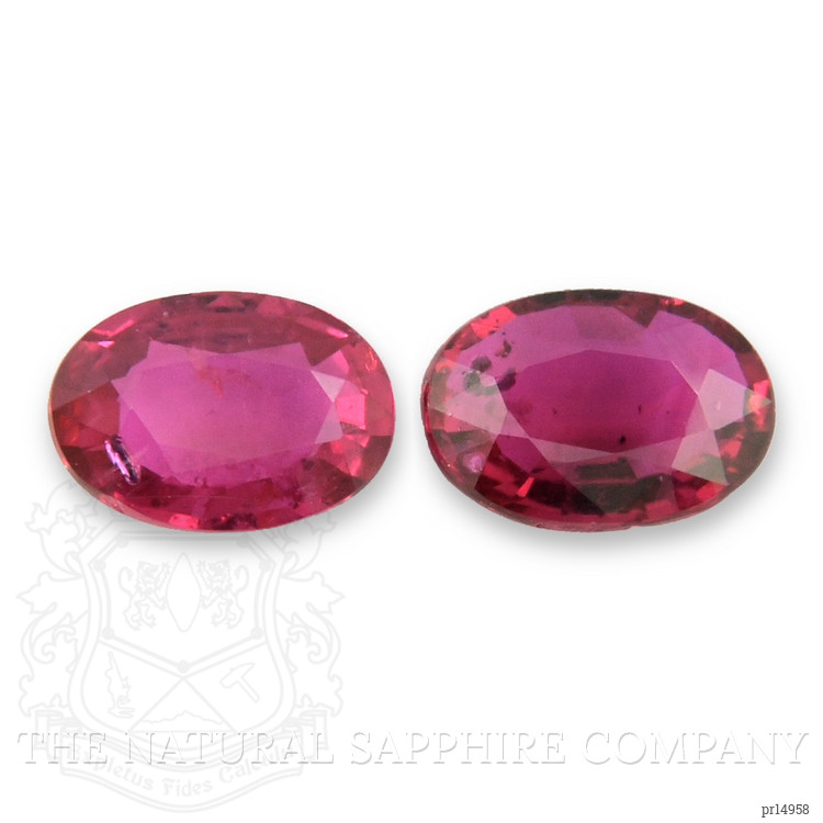 1.22 Ct.Tw. Purplish Red Ruby Pair from Mozambique