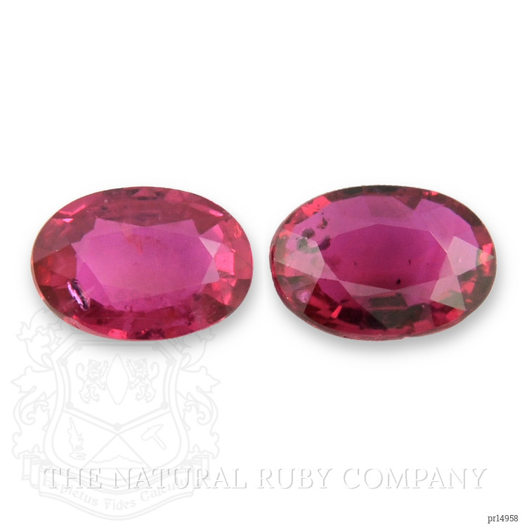 1.22 Ct.Tw. Purplish Red Ruby Pair from Mozambique