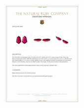 1.19&nbsp;Ct.Tw.Total Carat Weight Ruby Pair from Mozambique Appraisal