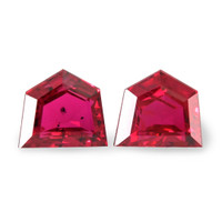 0.85 Ct.Tw.Total Carat Weight Ruby Pair from Mozambique Video
