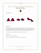 0.73&nbsp;Ct.Tw.Total Carat Weight Pinkish Red Ruby Pair from Mozambique Appraisal